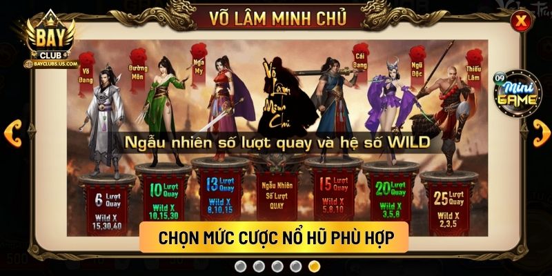 Chọn Mức Cược Nổ Hũ Phù Hợp